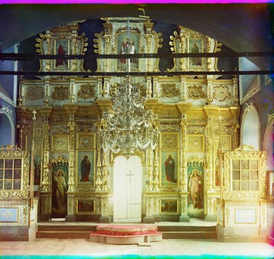 Icons in Trinity (now Candlemas) Cathedral, Yalutorovsk, 1905-1915 by Sergey Prokudin Gorsky